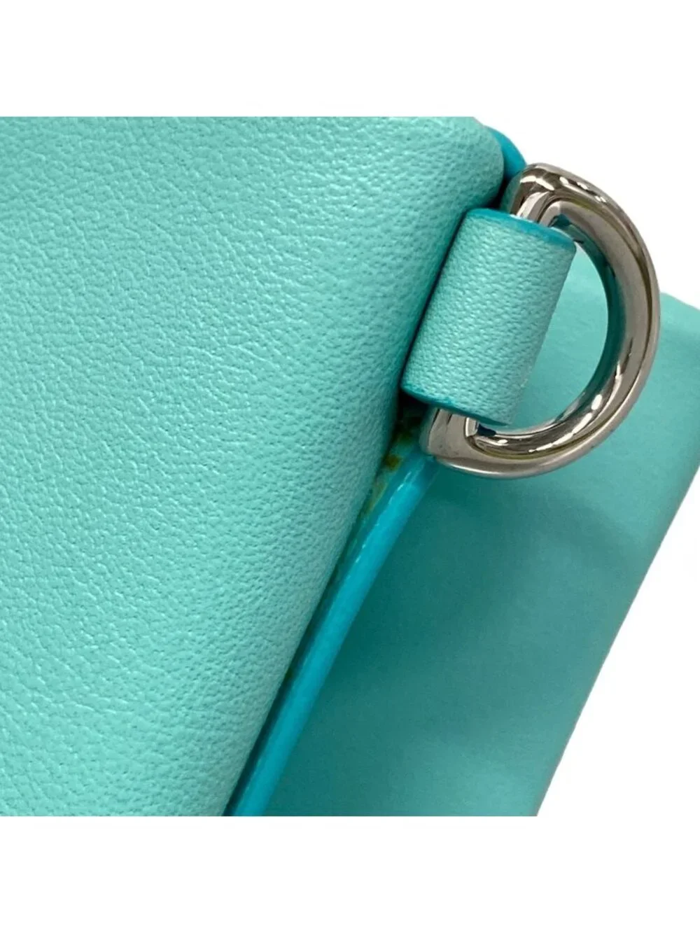 Tiffany & Co Tote Mini Shopping Light Blue Leather